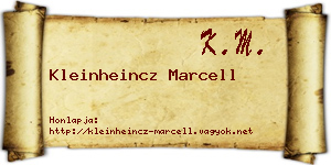 Kleinheincz Marcell névjegykártya