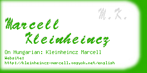 marcell kleinheincz business card